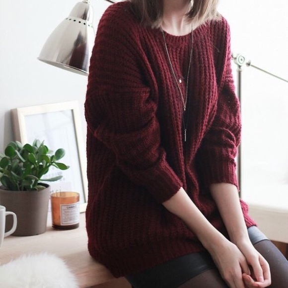 Vintage Sweaters - Bordeaux• slouchy jumper Vintage Sweaters - Bordeaux• slouchy jumper